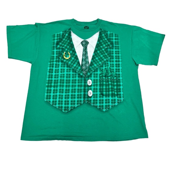 HYBRID ST. PATRICK'S DAY LEPRECHAUN TUXEDO SHORT SLEEVE T-SHIRT - Picture 1 of 4